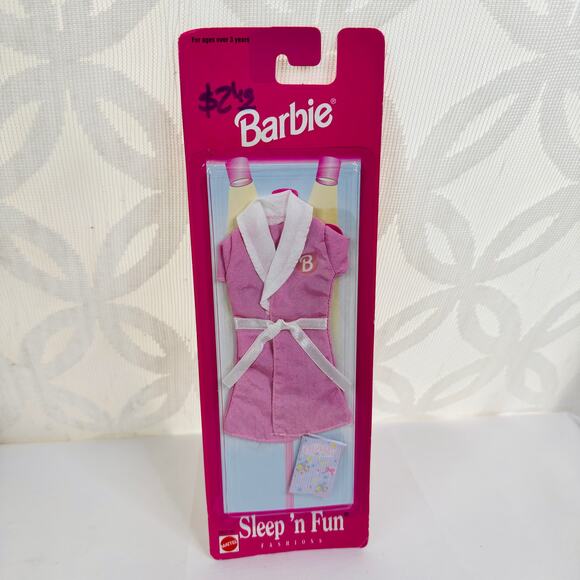 5 for $25| Barbie Sleep 'N Fun Fashion 1997 68021 Pink Robe and Diary Mattel - Picture 6 of 6